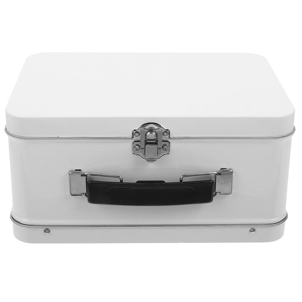 Wedding Favor Box - Mini valise vintage en fer blanc