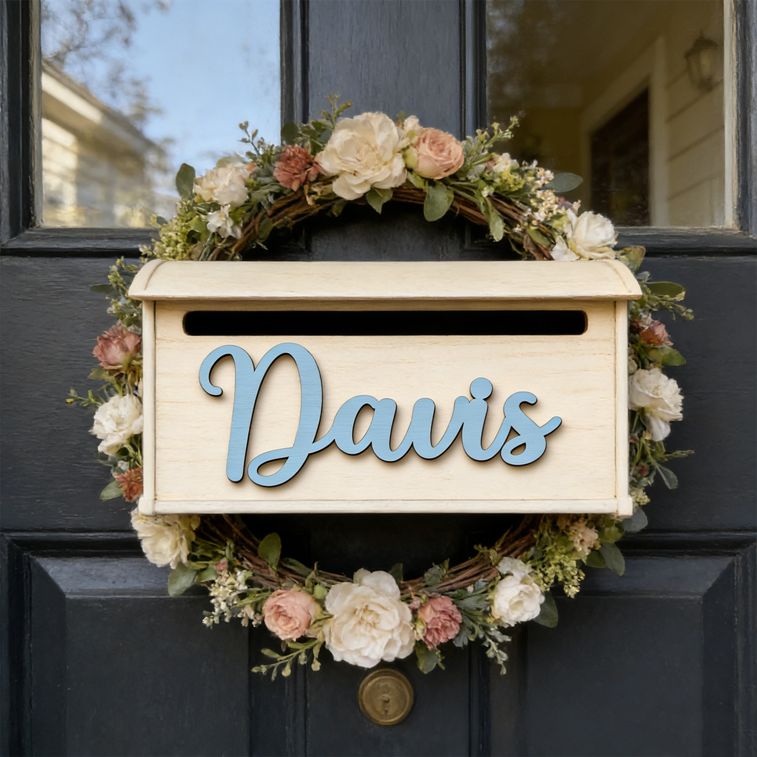 Wedding Souvenir - 1 porte-nom unique en bois, nom