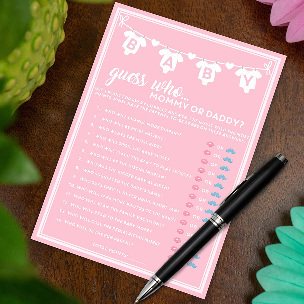 Wedding Supply Business - 10 cartes de jeu « Devinez