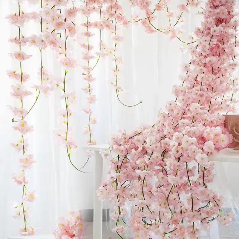 Wedding Arch Flower - Guirlande de fleurs artificielles de cerisier