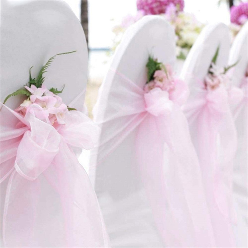 Chair Sash Organza - 10/50/100 pièces décoration de chaise de
