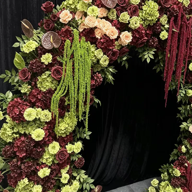 Guirlande de fleurs bordeaux e - Wedding Arch Flower avis et prix