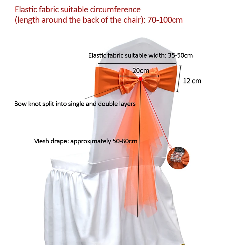 Ceintures de chaise en Spandex - Chair Sash Organza avis et prix