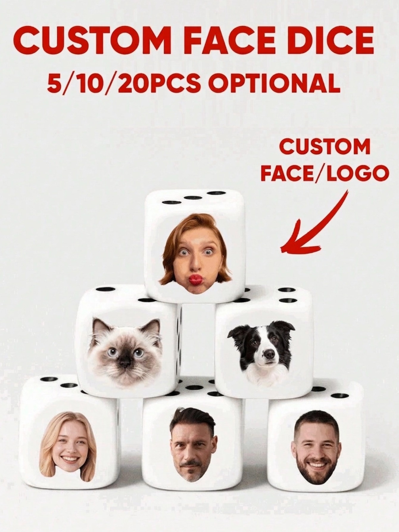 Dés à visage personnalisé, dés - Wedding Souvenir avis et prix