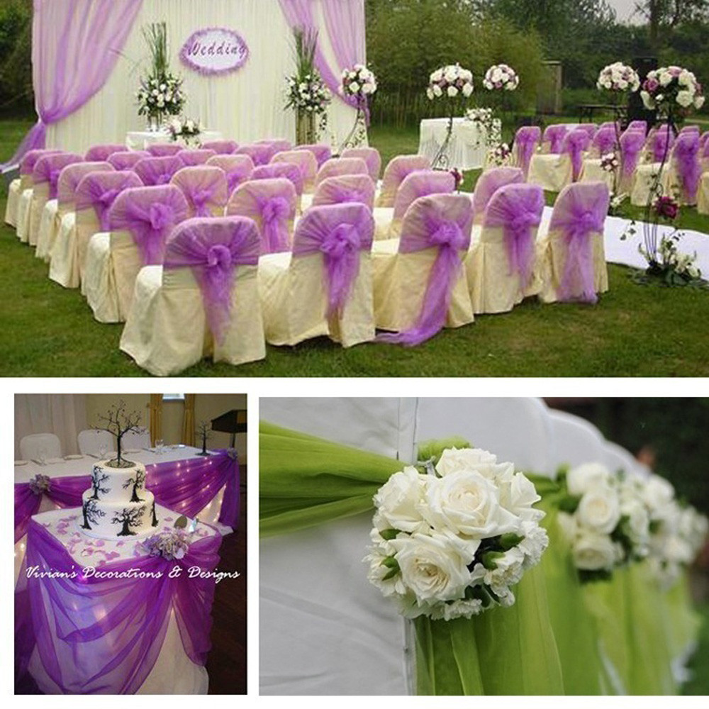 Rouleau de Tulle pour décorati - Chair Sash Organza avis et prix