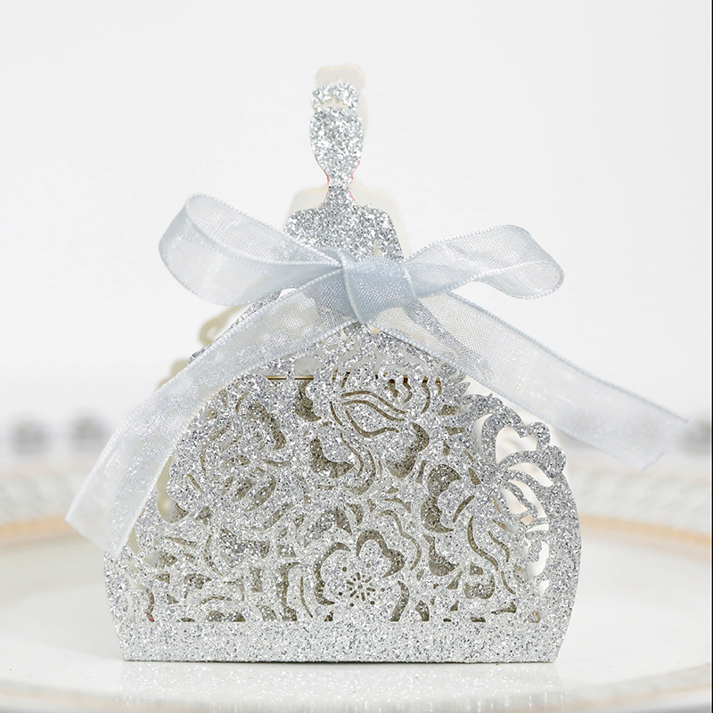 Boîte à bonbons découpée au la - Wedding Favor Box avis et prix